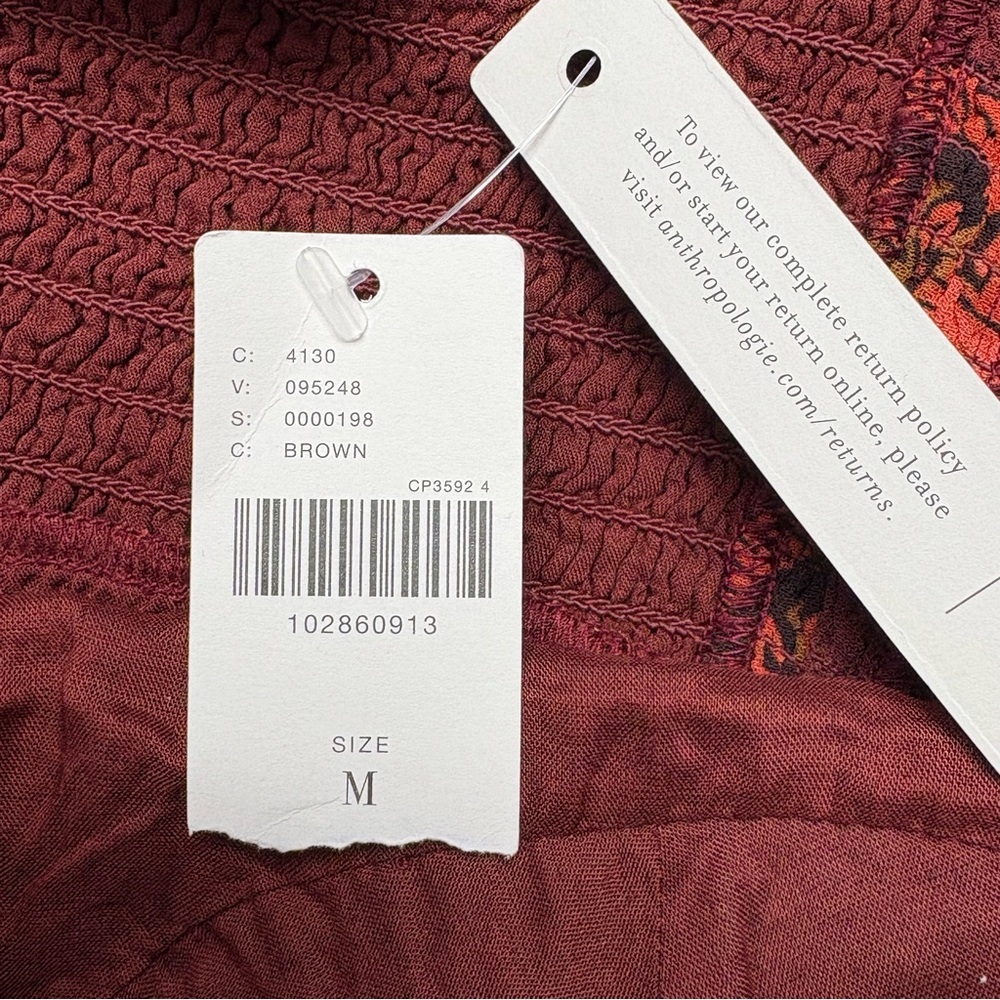 NWT Farm Rio x Anthropologie Drop Waist Printed Midi Dress M Leopard Paisley - Picture 16 of 16